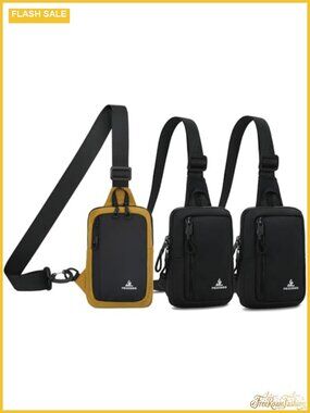 Peicees Pack of 3 Crossbody Sling Bags Chest Bag Dual Pocket Water Resistant